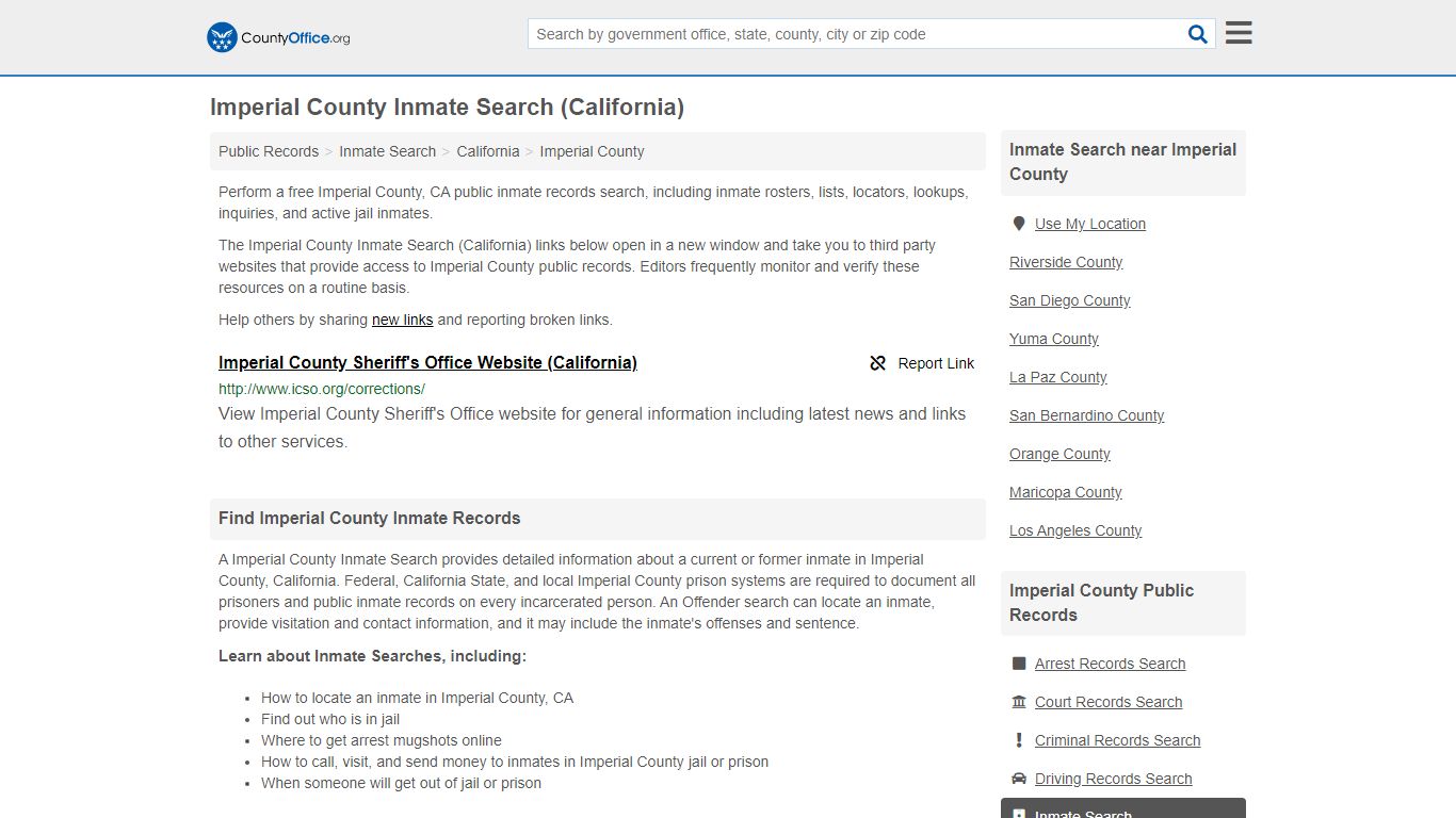 Inmate Search - Imperial County, CA (Inmate Rosters ...