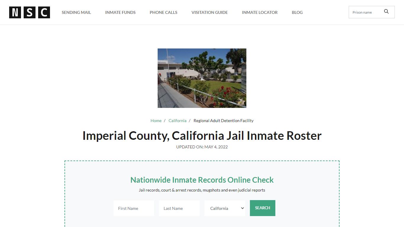 Imperial County, California Jail Inmate List